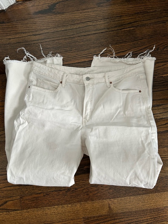 Old Navy Denim - Ivory hi-rise Straight-Leg Jeans